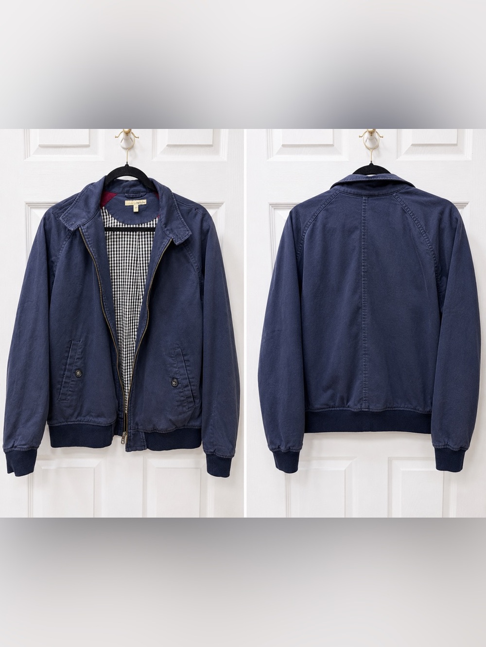 Men's Lightweight Navy Harrington Shirt Jacket